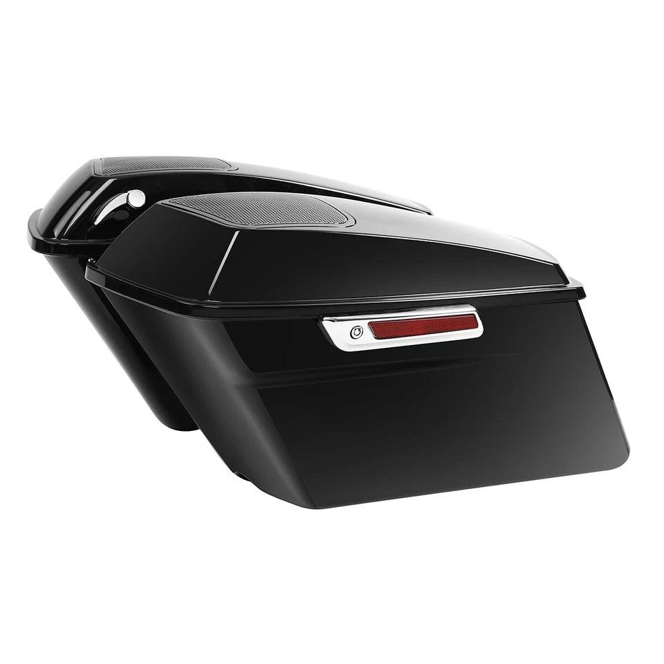 Alforjas rígidas 6x9" altavoces tapas soporte apto para Harley Softail Fatboy 84-2017 Foto 4 de 4