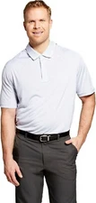 Champion Golf Men's Duo Dry Moisture Wicking Collared Shirt White Stripe MT