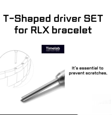 T-Shaped Blades screw driver Set fits rolex watch bracelet to prevent scratches.