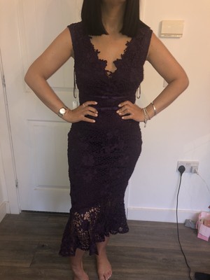 abbey clancy x lipsy lace midi bodycon dress