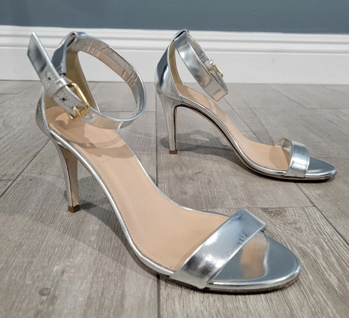 J crew store silver sandals