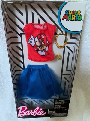 Barbie Super Mario Skirt Set Necklace Bracelet NRFP