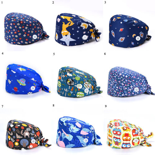 Unisex Nurse Doctor Hat Surgical Scrub Cap Medical Dentist Teeth Dental Cap UK - Picture 6 of 111