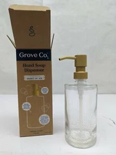 Grove Collaborative Glass Soap Dispenser Sparks of Joy A64