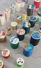 Vintage Sewing Thread Spools Multiple Size Lot Mixed String Art Craft Variety