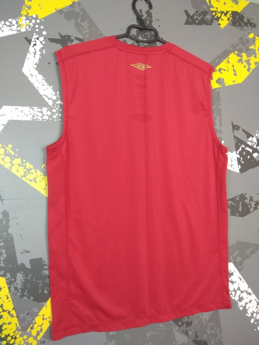 アンブロ イングランド代表 Relaxed Training Jersey England Team Training Jersey Football Sleeveless Shirt Red Umbro