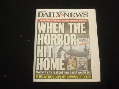 2021 MARCH 14 NEW YORK DAILY NEWS NEWSPAPER - 1 YEAR AGO NYC REALIZED VIRUS HERE