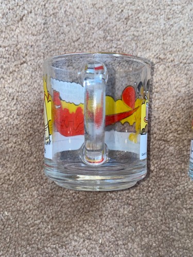 2 Vintage 1978 Garfield McDonalds schwere Glas Kaffeetassen Tassen It's not pretty life - Bild 5 von 9