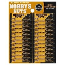 Nobby's Nuts Dry Roasted Peanuts Full Pub Bar Display Card - 24 x 50g Bags