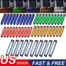 1020x Smoked Led Clearance Light Truck Trailer Amber Side Marker Brake Lights