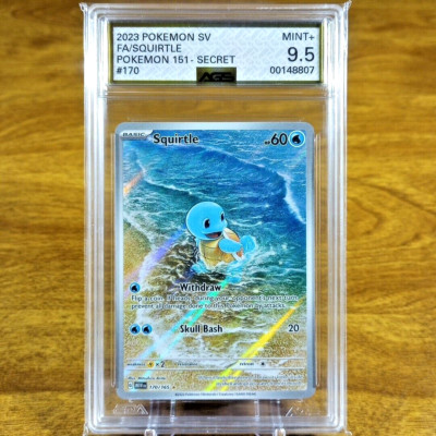 PSA9 AR 50枚 ③ Pokemon SV 151 Squirtle 170/165 AGS Mint+ 9.5 Full Art SIR