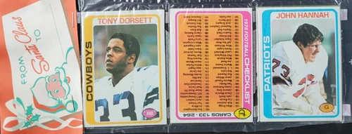1978 Topps Holiday Football Card Rack Pack Tony Dorsett HOF (700-XG)