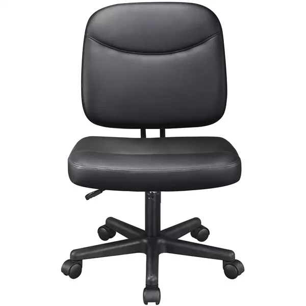 Black outlet armless chair