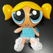 Powerpuff Girls Cartoon Network Talking Bubbles Plush Doll Plastic Head Toy