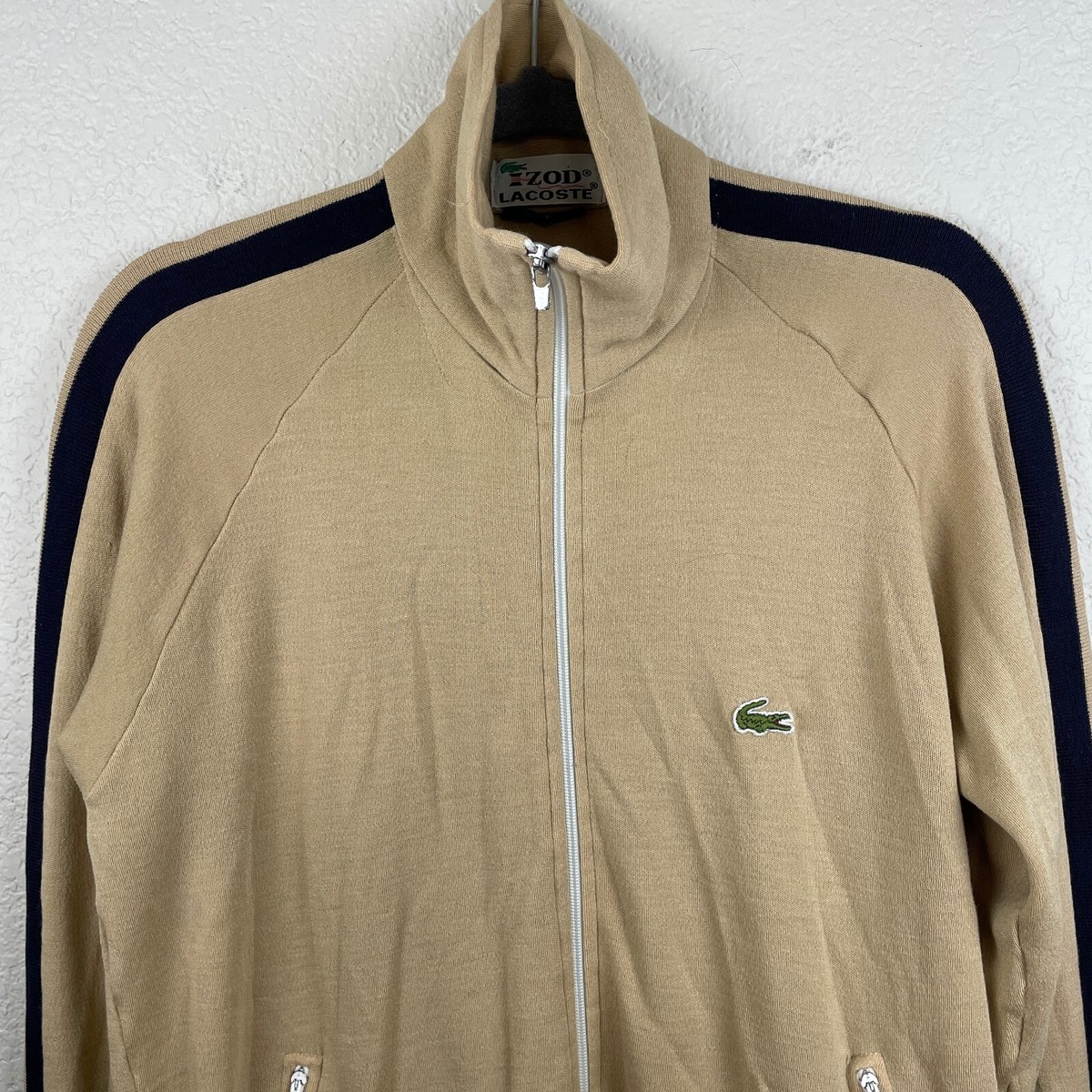 Vintage 80s Izod X La Coste 100% Acrylic Track Jacket Mens Vintage 80s Izod X La Coste 100% Acrylic Track Jacket Mens