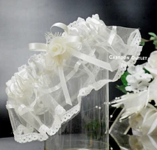 WEDDING CEREMONY GARTER BRIDAL PARTY Ivory LIGA DE BODA Ivory Satin Ribbon
