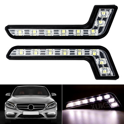 L/R L-FORM LED Tagfahrlicht Tagfahrleuchten DRL Weiß Universal Auto Scheinwer