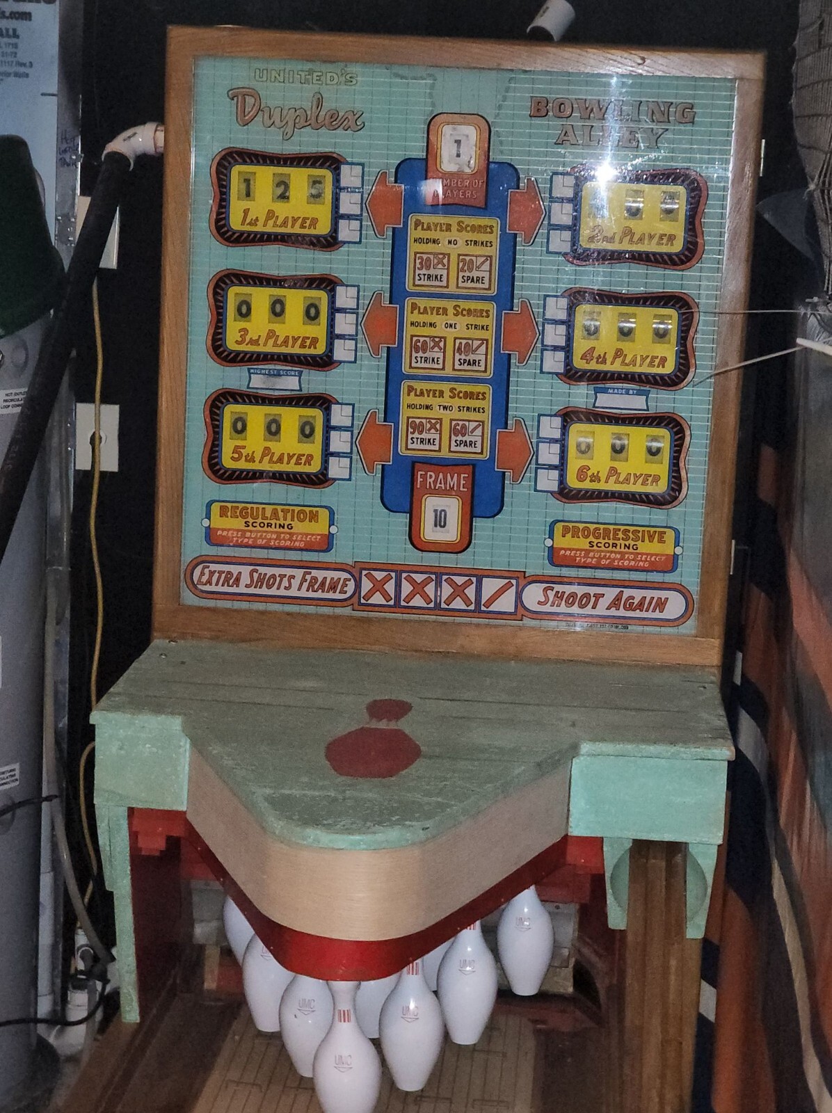 United Duplex Big Ball Bowler Alley bowling machine 1958 vintage arcade  ohio | eBay