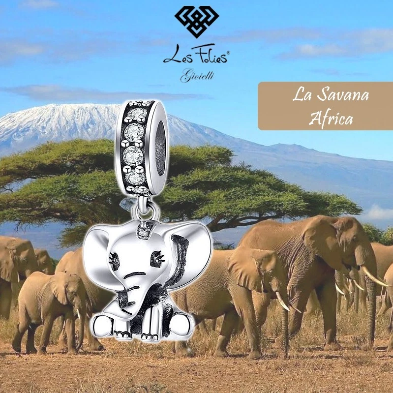 Charm Baby Elefante Dumbo in argento 925 - Les Folies - Immagine 2 di 4