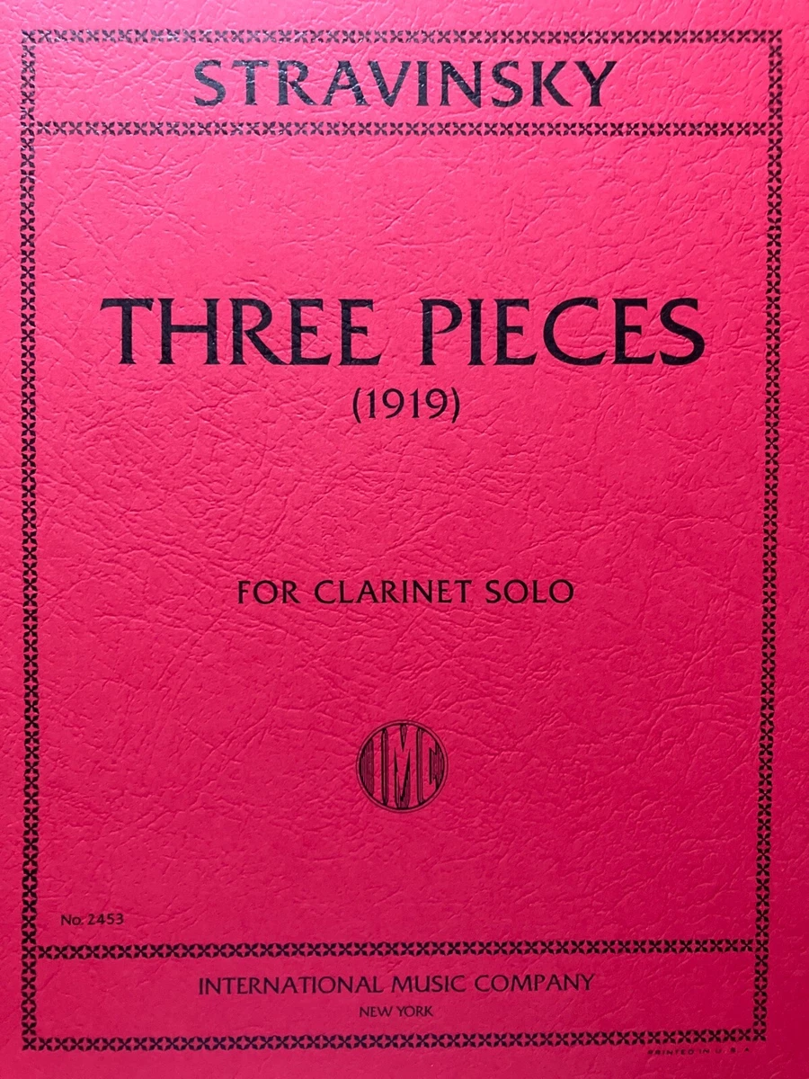Stravinsky Three Pieces Grade VI for Clarinet Solo IMC 2453 eBay