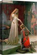 24"x36"-Edmund Leighton Canvas Wall Art Print - The Accolade