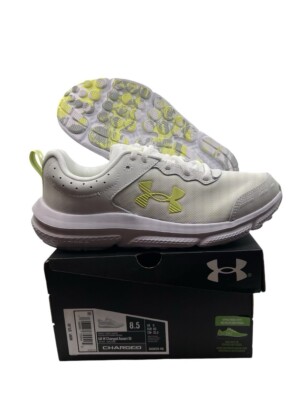 New Under Armour Charged Assert 10 White Sonic Yellow Women s 8.5