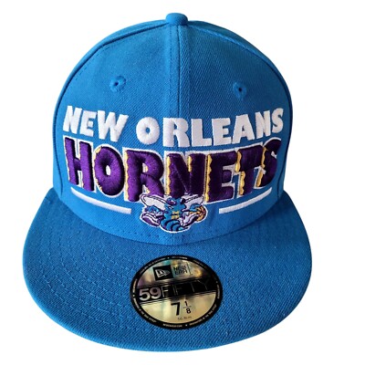 New Era 59FIFTY New Orleans Hornets Fitted Hat - Size 7 1/8 - NBA Retro - Teal &