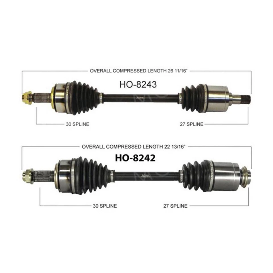 Eje delantero TrakMotive 2X CV eje articulado para 2009 2010 2011 Acura TSX L4 2,4 L Foto 2 de 4