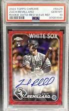 2024 Topps Chrome Zach Remillard Red Wave Rookie Auto #RA-ZR /5 White Sox PSA 10