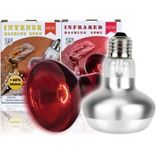 Reptile Heat Lamp 2-Pack 75W Day and Night Basking Bulb Light for Reptiles UV...