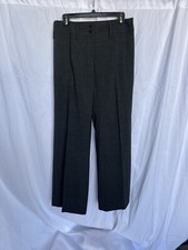 Armani Collezioni wide leg wool trouser pants solid gray women  s size 8