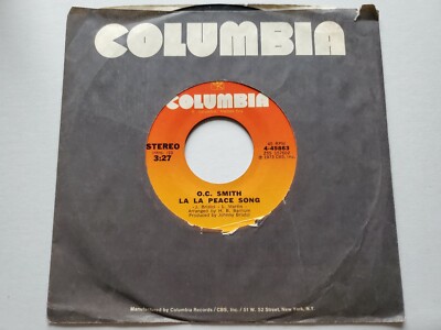 O.C. SMITH - La La Peace Song / When Morning Comes 1973 DISCO SOUL 7'' vg+