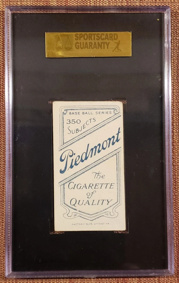 Tarjeta de béisbol 1909 Piedmont 350 T206 Ollie Pickering Senators Browns A's SGC 4 Foto 2 de 2