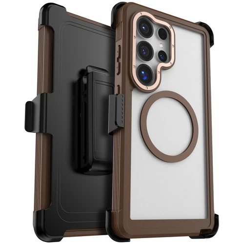 For Samsung Galaxy S24/S24+/Ultra<wbr/>/FE 5G Shockproof Case Magnetic Cover Belt Clip