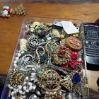 large lot of vintage to modern pendants Costume Jewelry Gold Silver