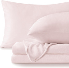 Flannel Sheets Queen Size Pink - Super Soft Fleece Sheets Set Fluffy Extra Plush