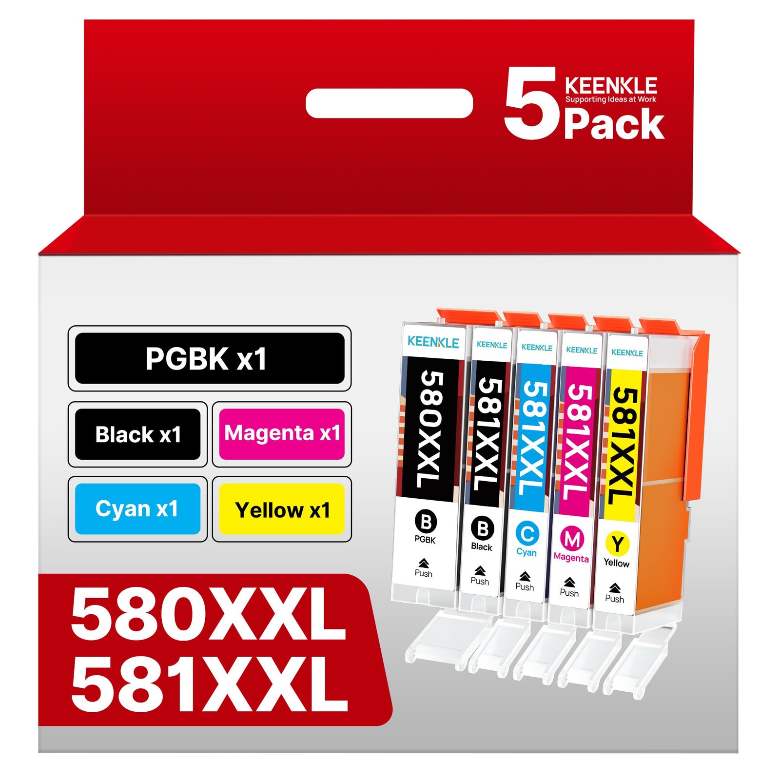 Cartouches PGI-580XXL CLI-581XXL d'encre anti-panne pour ne plus bloquer vos impressions de dossiers