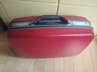 Vintage Samsonite Marble Red Silhouette Suitcase Large 20'' X 13' X 6.5''