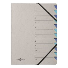 Pagna Document Wallet 7 Compartments Easy Grey 12-Piece Blue blue 12-Piece