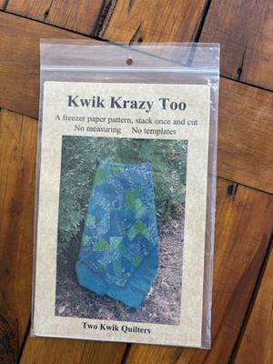 Two Kwik Quilters Pattern Kwik Krazy Too Freezer Paper Pattern 37'' x 46''