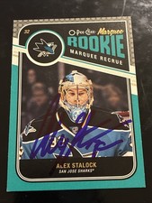 2011-12 OPC Sharks Alex Stalock Signed Marquee Rookie Card Auto RC