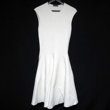 Alexander McQueen Floral Embossed Long Dress White XXS Womens Sleeveless