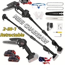 6+4Cordless Pole Saw Brushless Retractable Ch...