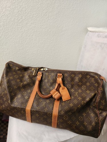 LOUIS VUITTON KEEPALL 55 TRAVEL BAG WEEKEND GETAWAY VINTAGE