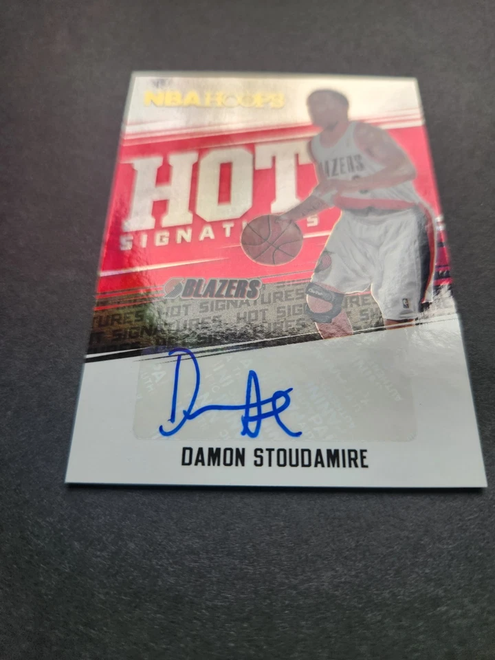 2017–18 Panini NBA Hoops Hot Signatures Дэймон Стоудамир NoHS-DS с автографом - Изображение 4 из 4