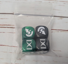 Ogre Green & Black Jumbo Set of 4 D6 Dice Ste...