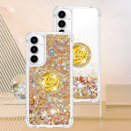 For Various Phone Quicksand Case +Diamond Ring Holder Liquid Glitter Cover Stand - Picture 2 of 8