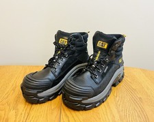 "Bota de trabajo Caterpillar CAT para hombre 12 Invader Max 6"" puntera compuesta impermeable negra"