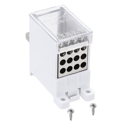 1 in 12 Out Rail Terminal Blocks, 690V 100A Distribution Breaker Box 1.13In W