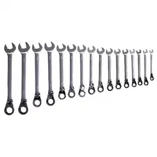 Westward 20Ph22 Ratcheting Wrench Set, Combination